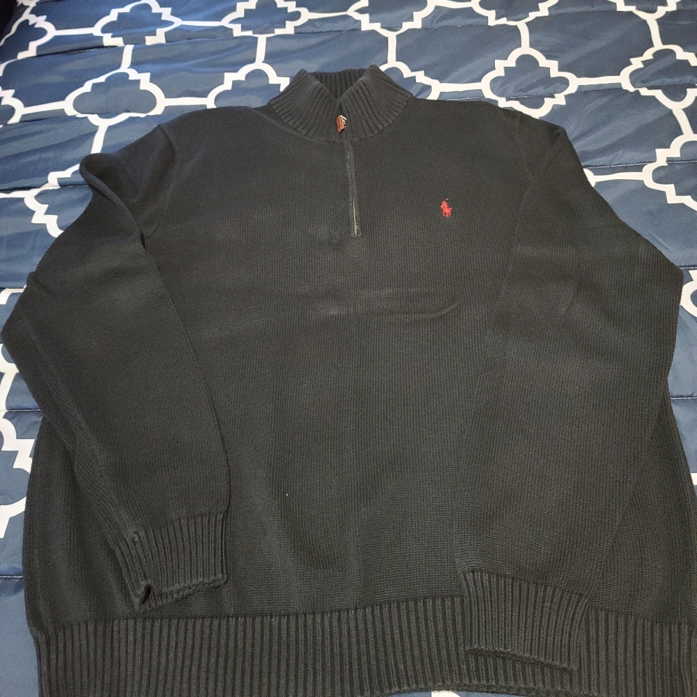 Mens Polo Mock neck sweater